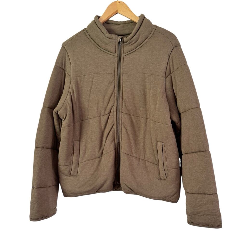 NWT Uncharted Threads Army Green Quilted Full Zip Insulated Jacket Women’s XL